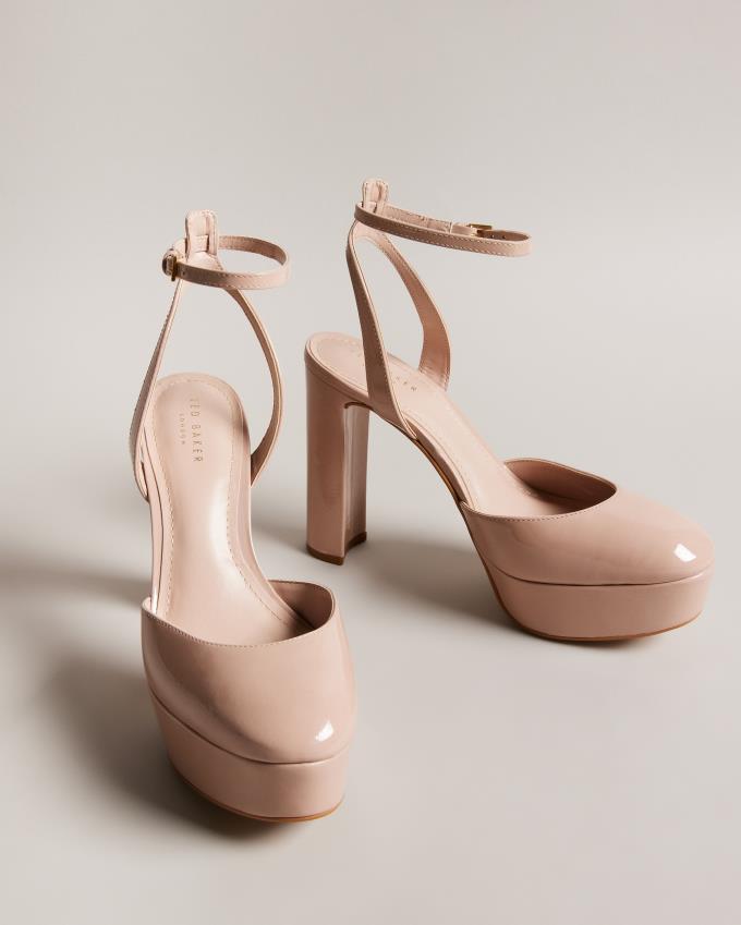 Chaussures à Talons Ted Baker Patent Platform High Beige Femme | XHL-08329641